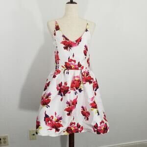 rwish4u Sun Dress Party Dress Strappy Floral Scoop Neck Lined 11/12